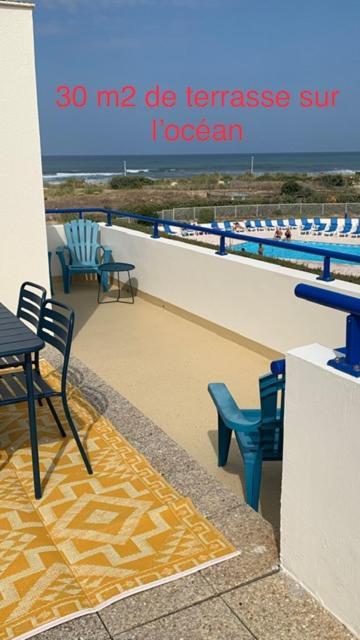 Bleu Marine Vue Ocean, 2 Chambres, Terrasse 30M2, Parking Privatif Et Piscine En Ete Lacanau Εξωτερικό φωτογραφία